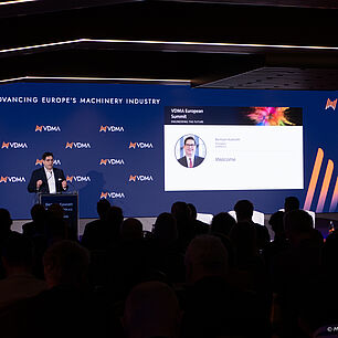 Bertram Kawlath, VDMA President at the VDMA European Summit 2026 in Rome, Italy